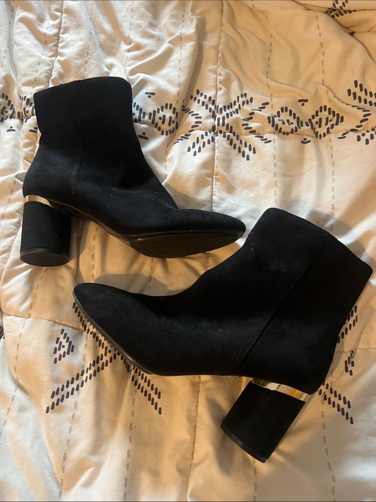 Anne Klein Shoes - Anne Klein black suede booties. Size 9 1/2.